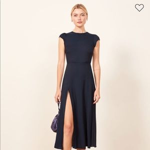 Reformation Gavin dress blue
